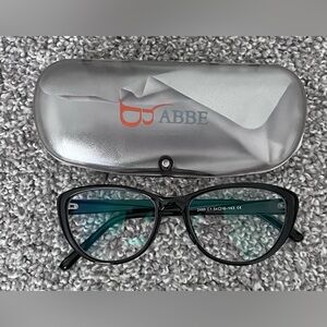 ABBE Black Cat-Eye Blue Light Glasses with Case